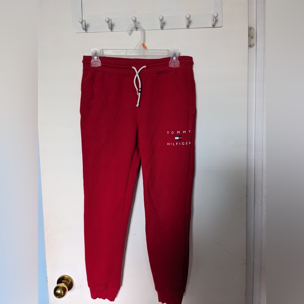 Tommy Hilfiger Bold Red Joggers size 16-18